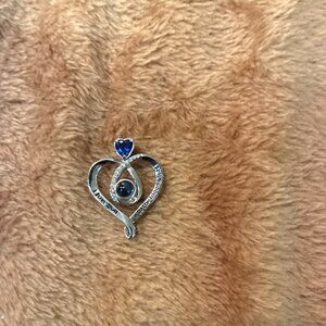 Holographic "I love you to the moon and back" pendant